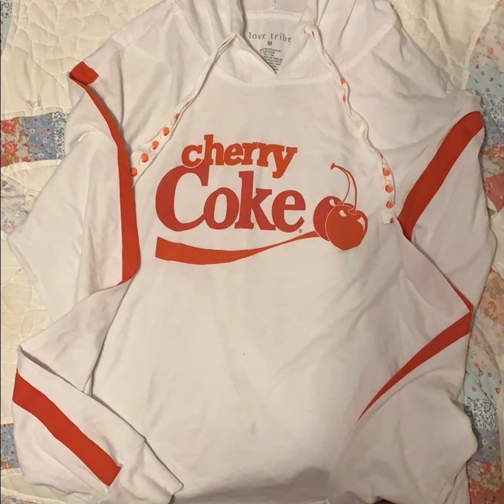 Cherry Coke Crop Top with Hood <3